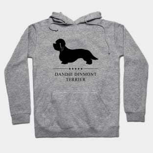 Dandie Dinmont Terrier Black Silhouette Hoodie